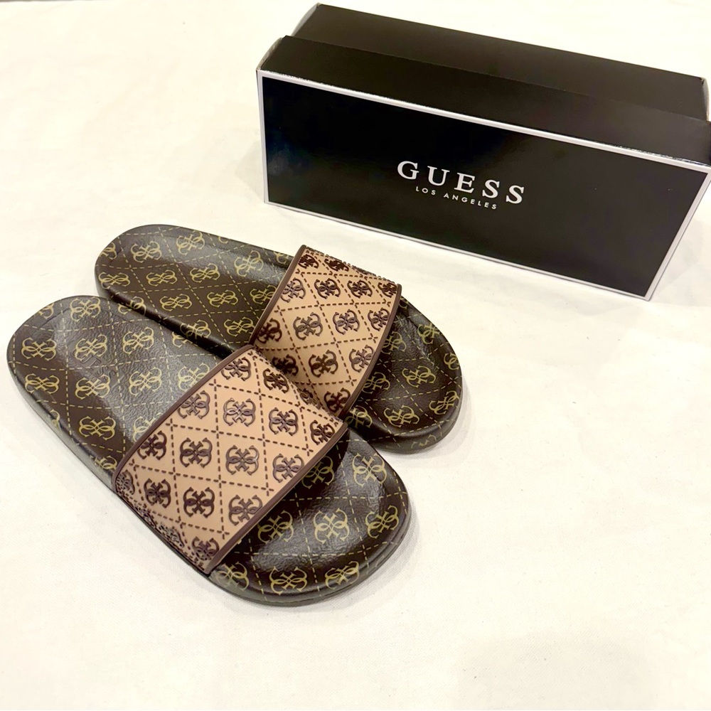 GUESS MENS SLIP ON SHOES ERNIE COLOR MEDIUM BROWN 210